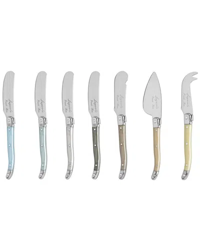 French Home Laguiole 7pc Mother Of Pearl Cheese Knife And Spreader Set
