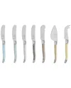 French Home Laguiole 7pc Mother Of Pearl Cheese Knife And Spreader Set