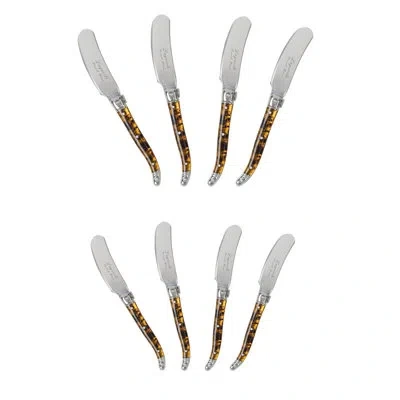 French Home Laguiole 8-piece Tortoise Shell Spreader Set In Brown
