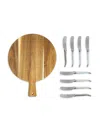 FRENCH HOME LAGUIOLE 9-PIECE STAINLESS STEEL SPREADERS & ACACIA WOOD SERVING BOARD SET
