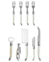 French Home Laguiole Essential 9-piece Charcuterie And Barware Set With Faux Ivory Handles In Multicolor