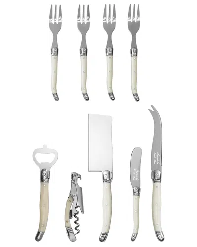 French Home Laguiole 9pc Charcuterie & Barware Set In Silver