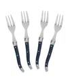 French Home Set Of 4 Laguiole Cake Forks In Blue