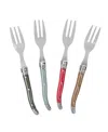 French Home Laguiole 4-piece Cake Fork Set In Multi