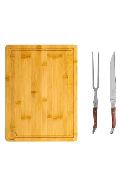 French Home Laguiole Carving Board & Tools Set In Multi