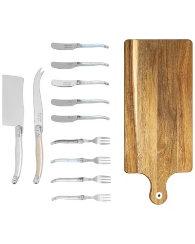 French Home Laguiole Charcuterie Set With Wood Serving Board In Brown