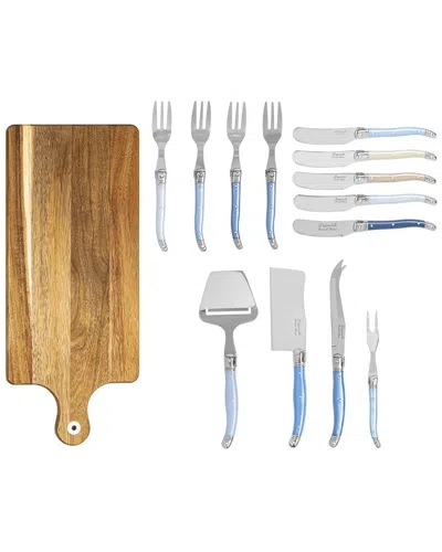 French Home Laguiole Charcuterie Set With Wood Serving Board In Brown