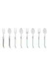 French Home Laguiole Cocktail Utensil Set In Green/baby Blue/silvery