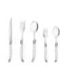 French Home Laguiole Connoisseur 20-piece Flatware Set With Gem Handles In Gem White