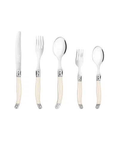 French Home Laguiole Connoisseur 20-piece Flatware Set With Handles In Ivory