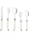 French Home Laguiole Connoisseur 20pc 18/10 Stainless-steel Flatware Set In White