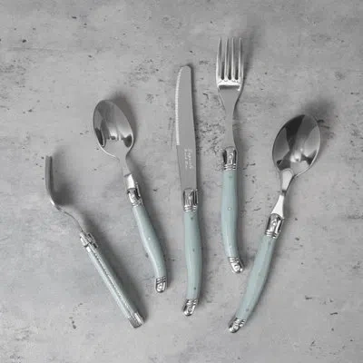 French Home Laguiole Connoisseur 20-piece 18/10 Stainless-steel Misty  Flatware Set In Blue