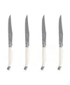 French Home Laguiole Connoisseur 4-piece Steak Knife Set With Handles In Ivory