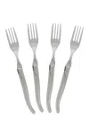 French Home Laguiole Connoisseur Stainless Steel Steak Forks In Silver
