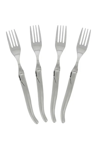 French Home Laguiole Connoisseur Stainless Steel Steak Forks In Silver