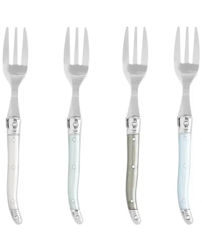 French Home Laguiole Mother Of Pearl Cake Forks (set Of 4) In Multi