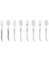 French Home Laguiole Cocktail Or Dessert Spoons And Forks, Set Of 8, Mother Of Pearl