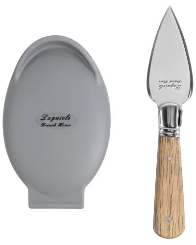 French Home Laguiole Oyster Shucking Knife & Silicone Holder Set