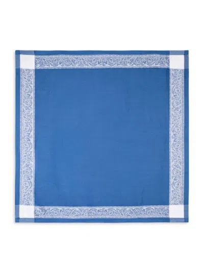 French Home Laguiole Kids' Paris Jacquard Vine Linen Tablecloth In Blue