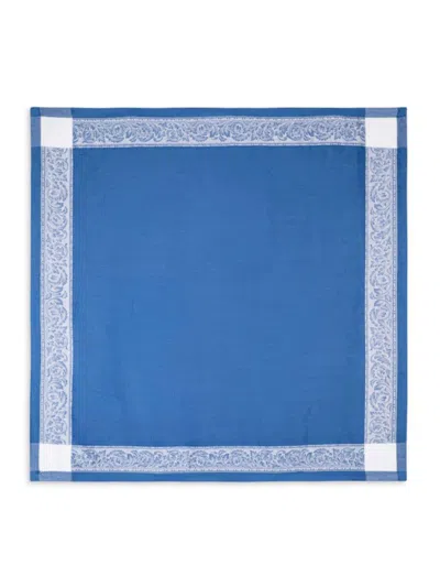 French Home Laguiole Kids' Paris Jacquard Vine Linen Tablecloth In Blue