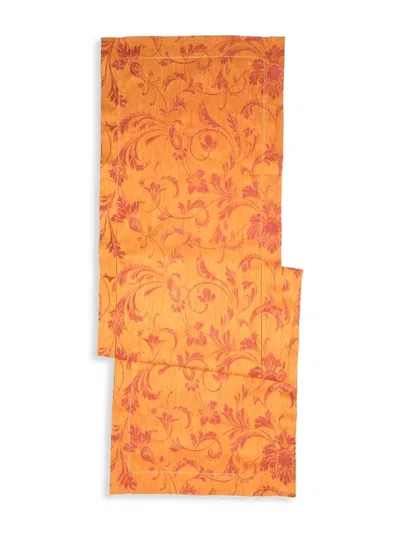 French Home Laguiole Kids' Renaissance Linen Table Runner In Warm Sienna