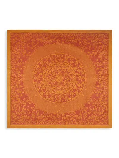 French Home Laguiole Renaissance Linen Tablecloth In Orange
