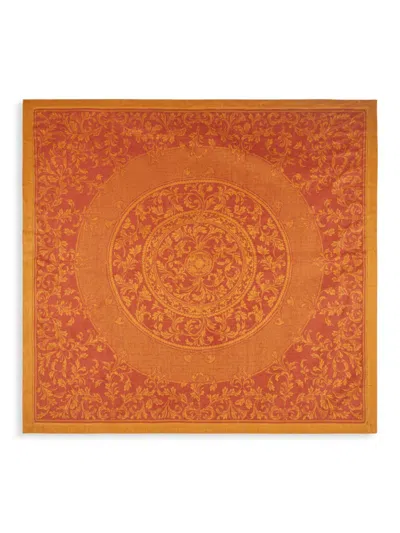 French Home Laguiole Renaissance Linen Tablecloth In Orange
