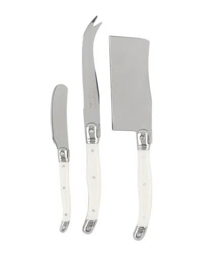 French Home Laguiole Set Of 3 Cheese Knives In Multi
