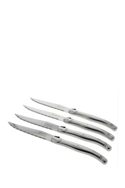 French Home Laguiole Stainless Steel Steak Knives In Silver
