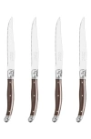 French Home Laguiole Steak Knife In Chocolate Brown