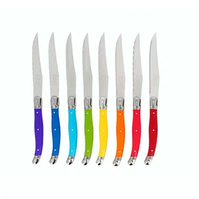 French Home Laguiole Steak Knife In Purple Multi