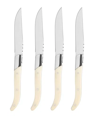 French Home Laguiole Steak Knives With Faux Ivory Handles (set Of 4)