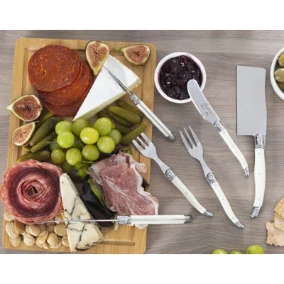 French Home Laguiole Ultimate 11-piece Charcuterie Set With Faux Ivory Handles