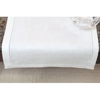 French Home Linen 20" X 68" Arboretum Table Runner In White