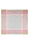 French Home Linen 71" X 100" Cleopatra Tablecloth In Chartruse And Rose Pink