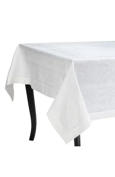 French Home Linen 71" X 124" Arboretum Tablecloth In White