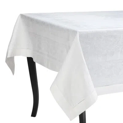 French Home Linen Arboretum Tablecloth In White