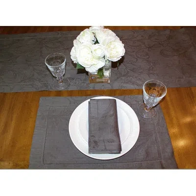 French Home Linen Renaissance Tablecloth In Gray