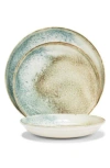 French Home Sea & Sand 16-piece Dinnerware Set In Cream Blues And Beiges