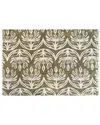 French Home Set Of 4 Botanical Placemats In Green