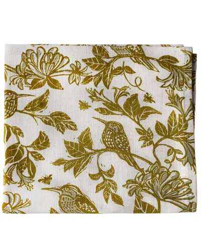 French Home Set Of 4 Honeysuckle Napkins In Green
