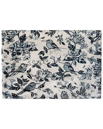 French Home Set Of 4 Honeysuckle Placemats In Blue