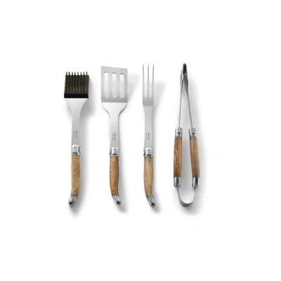 French Home Set Of 4 Laguiole Bbq Tools With Storage Case