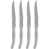 French Home Laguiole Connoisseur 4-piece Steak Knife Set With Handles In Silver