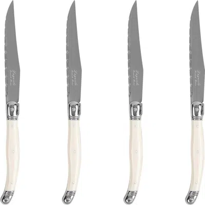 French Home Set Of 4 Laguiole Connoisseur Steak Knives In Ivory