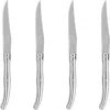 French Home Laguiole Connoisseur 4-piece Steak Knife Set With Handles In Silver/stainless-steel