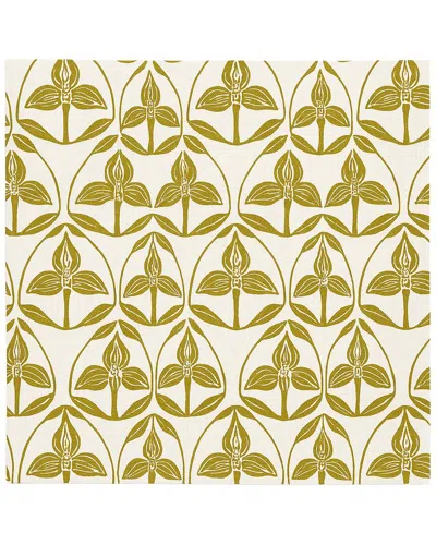 French Home Set Of 4 Orchid Napkins In Green