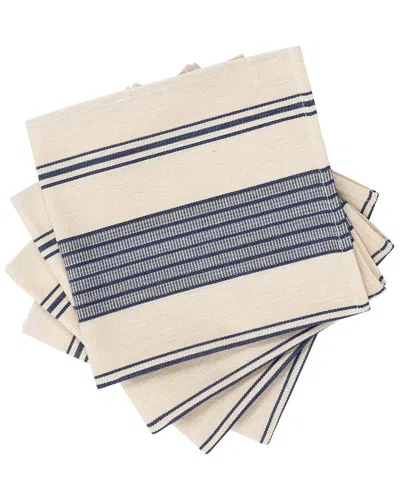 French Home Set Of 4 Striped Napkins In Multi