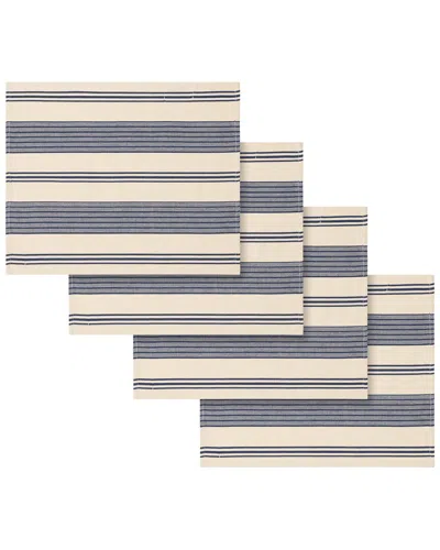 French Home Set Of 4 Striped Placemats In Multi