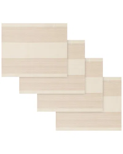 French Home Set Of 4 Striped Placemats In Neutral